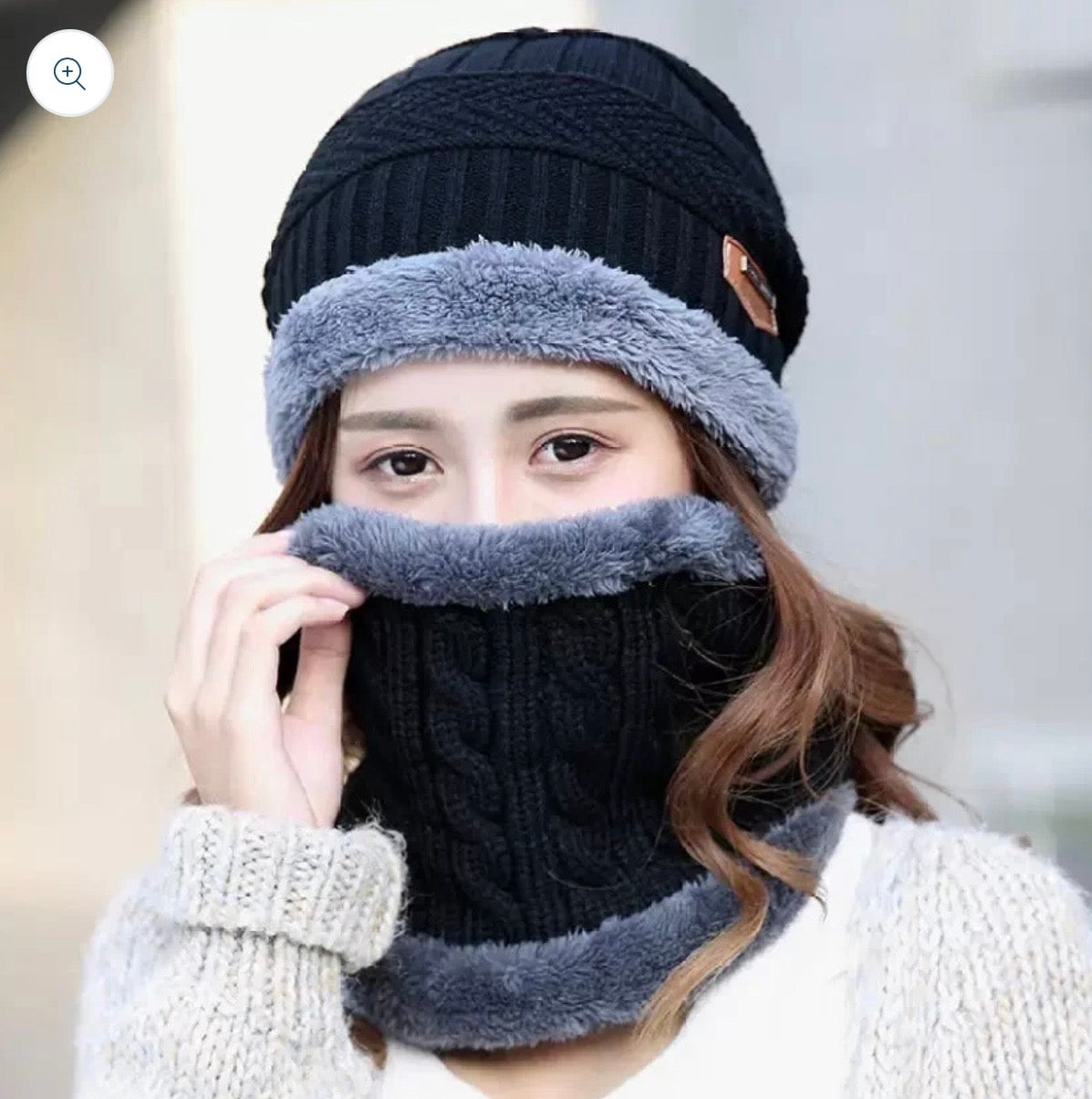 Winter Cap Beanie with Neck Warmer - Unisex