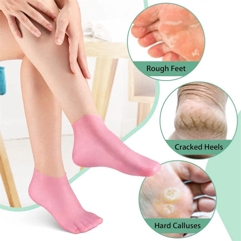 Silicone Moisturizing Socks - High Quality ( 2 pcs )