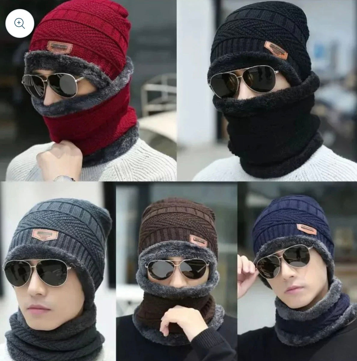 Winter Cap Beanie with Neck Warmer - Unisex