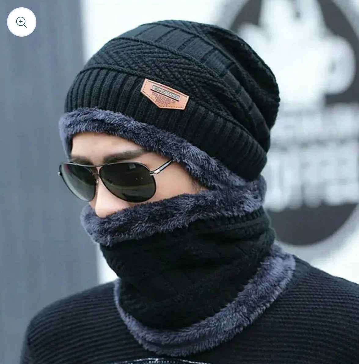 Winter Cap Beanie with Neck Warmer - Unisex