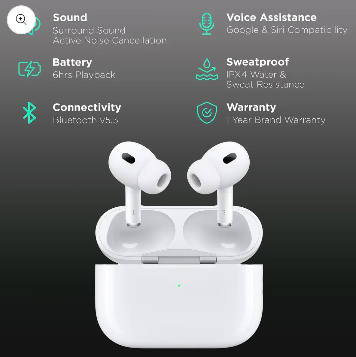 Pro 2 Wireless Bluetooth Earbuds – True Wireless Stereo, Noise Cancelling, 24H Battery with Fast Charging Case