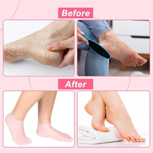 Silicone Moisturizing Socks - High Quality ( 2 pcs )